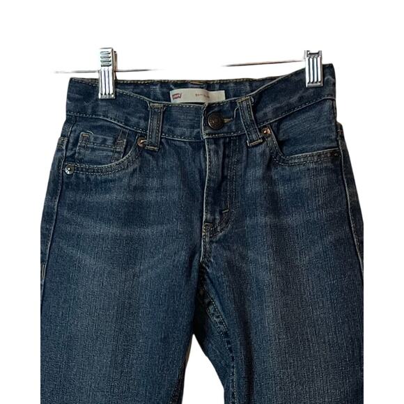 Levis 511 Slim Boys Size 7 Blue Straight Pockets Zip Logo Zip Close Belt Loops - Picture 5 of 9